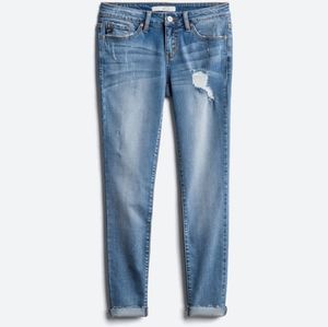 Annalise Skinny Distressed Scissor Hem Jean